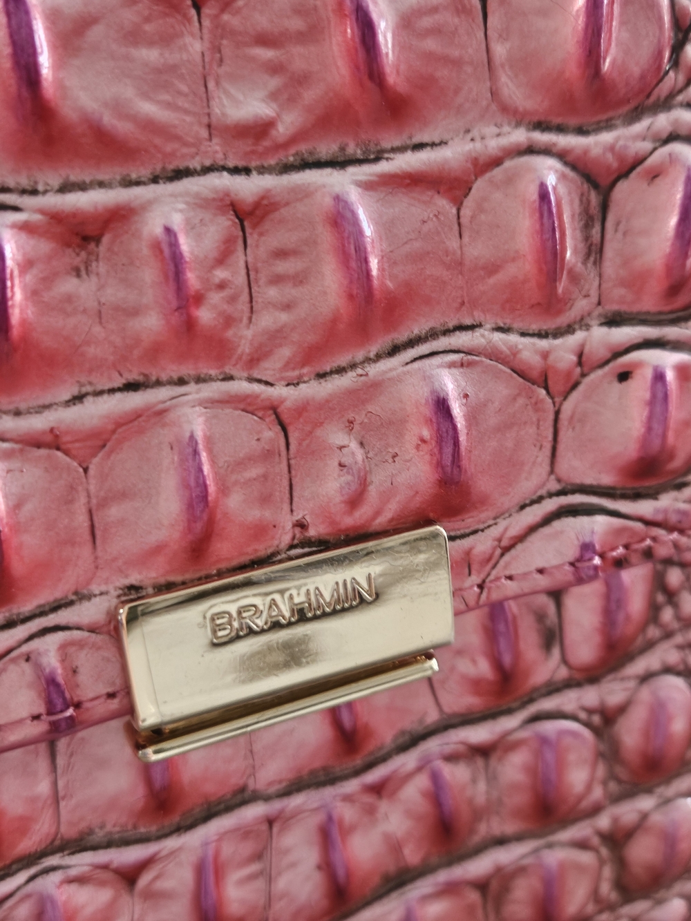 Brahmin Margo Coral Snapdragon Melbourne Leather Crossbody NWOT - Picture 12 of 12